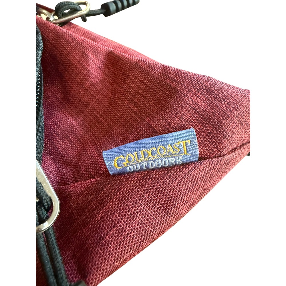 Gold Coast Outdoors Burgundy Waist Pack Fanny Pack Crossbody Travel Hiking Bag - Picture 6 of 9